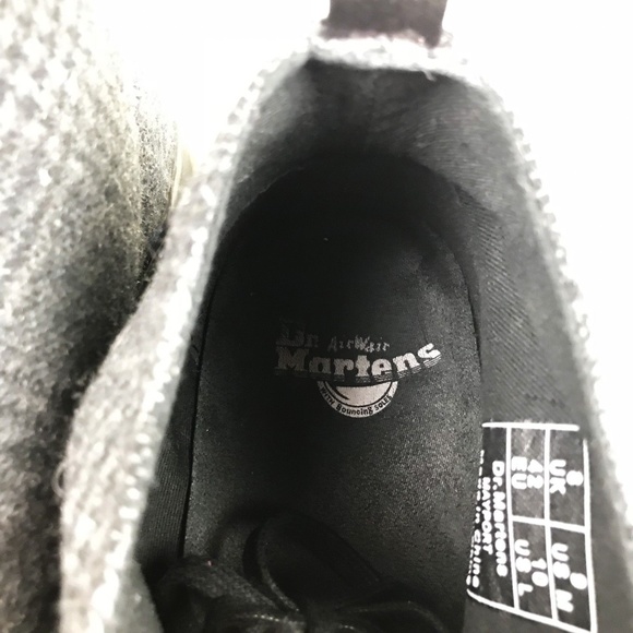 Dr. Martens Men's Gray Grey Felted Wool Boots - Picture 7 of 8